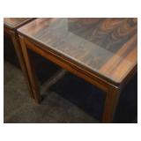 Glass Top / Wooden Side Table