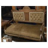 Victorian Wooden Parlour Settee