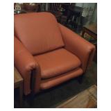 Leather Mid Century Modern Lounge Arm Chair