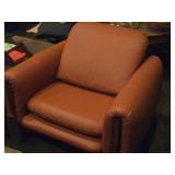 Leather Mid Century Modern Lounge Arm Chair