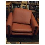 Leather Mid Century Modern Lounge Arm Chair