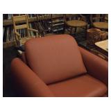 Leather Mid Century Modern Lounge Arm Chair