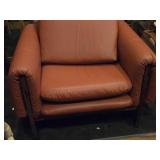 Leather Mid Century Modern Lounge Arm Chair