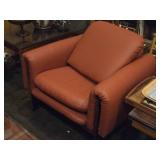 Leather Mid Century Modern Lounge Arm Chair
