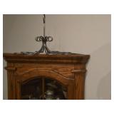 Wood / Glass Door Corner Display Cabinet 2-door/5-shelf