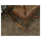 Vintage Victorian Solid Oak Eastlake style Cane Rocking Chair