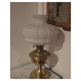 Vintage 1919-1920 Aladdin Model 8 24" Brass Kerosene Table Lamp (electrical wired for light bulb)
