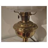 Vintage 1919-1920 Aladdin Model 8 24" Brass Kerosene Table Lamp (electrical wired for light bulb)