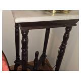 Marble Top / Wood Side Table