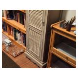 Louvered Wood Storage Cabinet