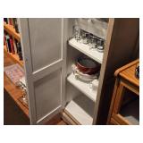 Louvered Wood Storage Cabinet