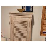 Louvered Wood Storage Cabinet