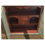 Handpainted Wooden Storage Cabinet 2-door/2-drawer/3-tier