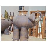 Jar with Lid - Elephant by J.A. Hamilton Signed circa 1980