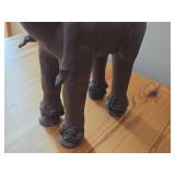 Horse and Men theme Ceramic Clay Sculpture 17"