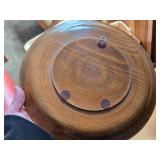 Grapes theme Hand Carved Wood Bowl / Ashtray