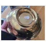 Glasshjornet Brass Enameled Pedestal Bowl