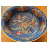 Glasshjornet Brass Enameled Pedestal Bowl