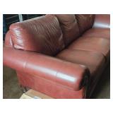 Leather Living Room Sofa (burgundy)