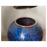 Cloisonne Ginger Jar on Stand