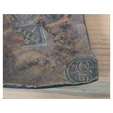 5" Swedish Riksdaler Plate Money (1 Daler) Plate