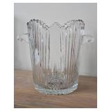 Glass Ice Bucket with Handles 8"