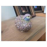 Lot of (2) Vintage Toyo Quail theme Hand-Painted Ceramic Figurines