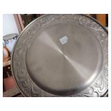 Vintage 13" Mid Century Pewter Decorative Plate by Haugrud Pewter (Norway)