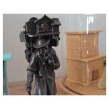 Traveling Peddler theme Cast Iron Table Statue 6"