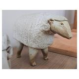 Lot of (2) Ceramic Table Figurines - Ram and Armadillo