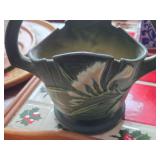 Vintage Roseville Freesia 8" Handled Basket 391-8