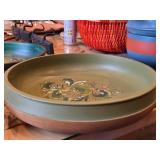 Lot of (3) Vintage Norwegian Rosemaling Wooden Bowls 12", 10" and 7"