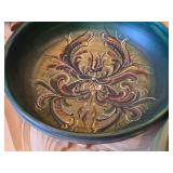 Lot of (3) Vintage Norwegian Rosemaling Wooden Bowls 12", 10" and 7"