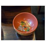 Lot of (4) Vintage Norwegian Rosemaling Wooden Bowls 11", 9", 8" and 3"