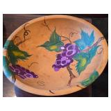 Lot of (4) Vintage Norwegian Rosemaling Wooden Bowls 11", 9", 8" and 3"