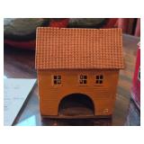 Lot of (4) Hand Made Ceramic Miniature Houses of Historic Bryggen Houses of Bergen Norway by Nordic Dreams