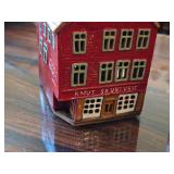 Lot of (4) Hand Made Ceramic Miniature Houses of Historic Bryggen Houses of Bergen Norway by Nordic Dreams