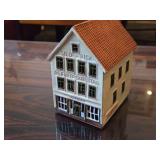 Lot of (4) Hand Made Ceramic Miniature Houses of Historic Bryggen Houses of Bergen Norway by Nordic Dreams