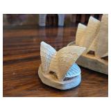 Lot of (3) Hand Made and Hand Painted Replicas of the Sydney Opera House Australia by Patrick Gates by Studios and Workshops of John Hine (Hampshire England)