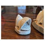 Lot of (3) Hand Made and Hand Painted Replicas of the Sydney Opera House Australia by Patrick Gates by Studios and Workshops of John Hine (Hampshire England)