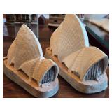 Lot of (3) Hand Made and Hand Painted Replicas of the Sydney Opera House Australia by Patrick Gates by Studios and Workshops of John Hine (Hampshire England)