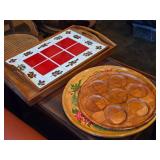 Christmas theme Serving Trays (x2) and Serving Platters (x2)