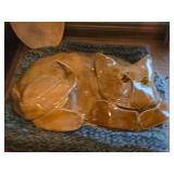 Large Flat Ceramic Cat Figurine (possibly Seymour Marm piece) 13" x 9"