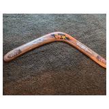 Australian Hand Carved Wood Boomerang with Painted Décor 17"