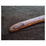 Australian Hand Carved Wood Boomerang with Painted Décor 17"