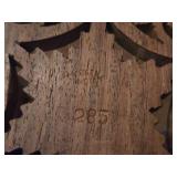 Hand Carved Wooden Decorative Bowl and Stand with Floral Motif