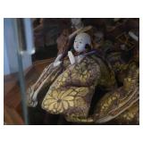 Set of 5 Japanese Hina Dolls - Imperial Couple and their Court Attendants from the Heian Period