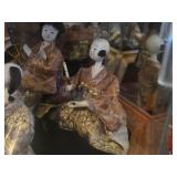 Set of 5 Japanese Hina Dolls - Imperial Couple and their Court Attendants from the Heian Period