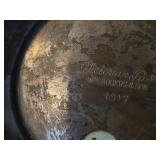 Vintage Wm Rogers & Son Victorian Rose Silverplated Water Pitcher with Ice Lip and Four Footed Base