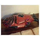 Vintage Bordallo Pinheiro Peixes Fish theme Modernist Ceramic Soup Tureen with Ladle